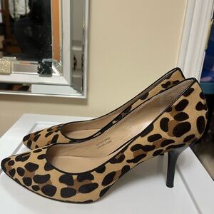 Via Spiga leopard print horse hair shoes